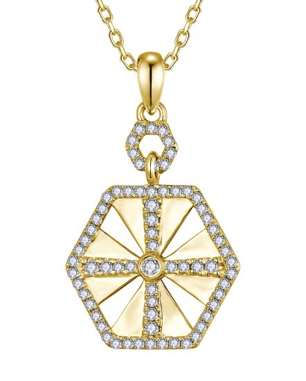 HEXAGON STYLE DIAMOND PENDANT (TP4088)