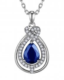 PEAR SAPPHIRE DIAMOND PENDANT (TP4113)