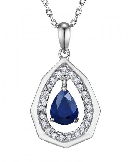 PEAR SAPPHIRE DIAMOND PENDANT (TP4138)