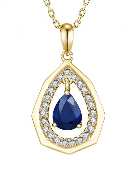 PEAR SAPPHIRE DIAMOND PENDANT (TP4138)