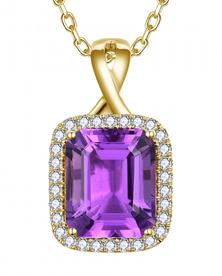 AMETHYST DIAMOND PENDANT (TP4182)