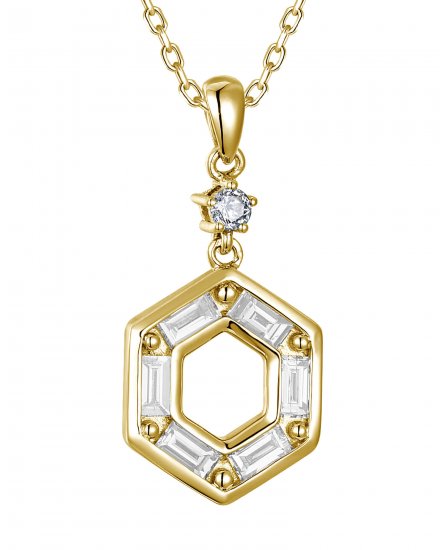 HEXAGON STYLE DIAMOND PENDANT (TP4222)