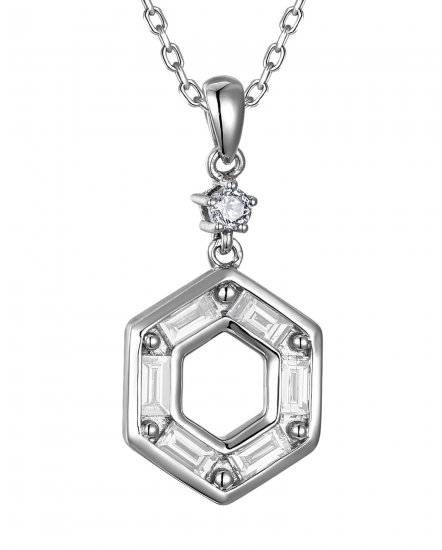 HEXAGON STYLE DIAMOND PENDANT (TP4222)