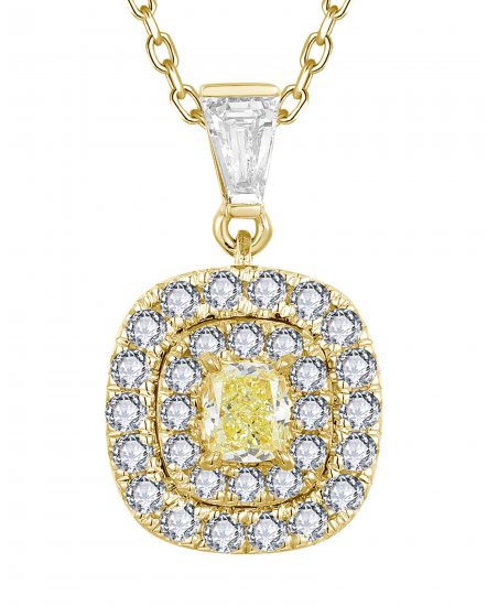 MULTI TONE CUSHION DIAMOND PENDANT (TP4223)