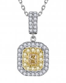 MULTI TONE RADIANT DIAMOND PENDANT (TP4226)