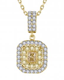 MULTI TONE RADIANT DIAMOND PENDANT (TP4226)