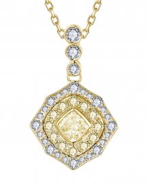 MULTI TONE CUSHION DIAMOND PENDANT (TP4229)