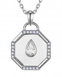 OCTAGON STYLE PEAR DIAMOND PENDANT (TP4236)