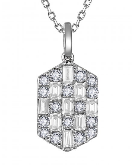 HEXAGON STYLE DIAMOND PENDANT (TP4241)