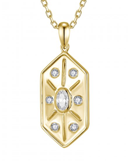 HEXAGON STYLE DIAMOND PENDANT (TP4244)