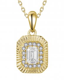 EMERALD CUT DIAMOND PENDANT (TP4245)