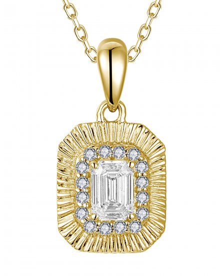 EMERALD CUT DIAMOND PENDANT (TP4245)