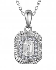 EMERALD CUT DIAMOND PENDANT (TP4245)