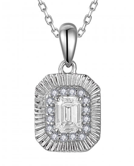 EMERALD CUT DIAMOND PENDANT (TP4245)