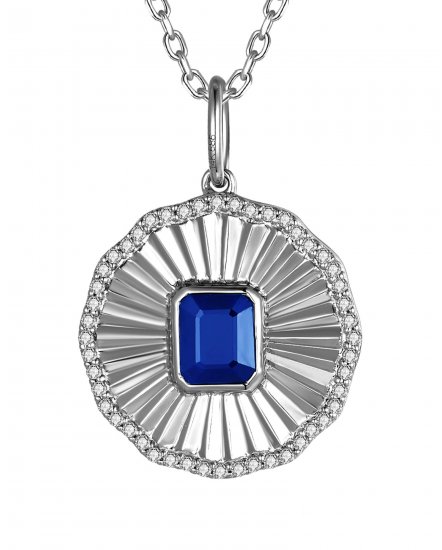 ROUND SAPPHIRE DIAMOND PENDANT (TP4255)