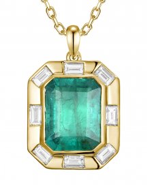 EMERALD CUT DIAMOND PENDANT (TP4259)