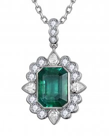 EMERALD CUT DIAMOND PENDANT (TP4261)