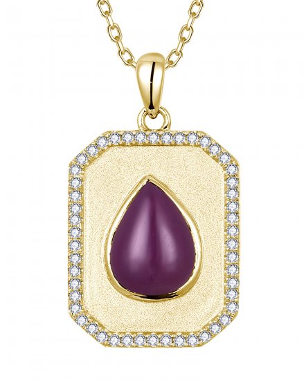 PEAR RUBY DIAMOND PENDANT (TP4268)