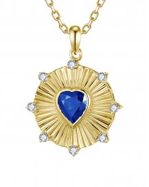 ROUND STYLE SAPPHIRE DIAMOND PENDANT (TP4270)