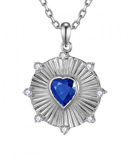 ROUND STYLE SAPPHIRE DIAMOND PENDANT (TP4270)