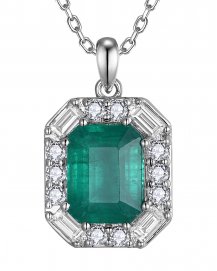 EMERALD CUT DIAMOND PENDANT (TP4274)