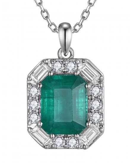 EMERALD CUT DIAMOND PENDANT (TP4274)