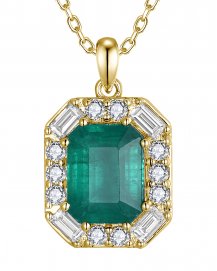 EMERALD CUT DIAMOND PENDANT (TP4274)