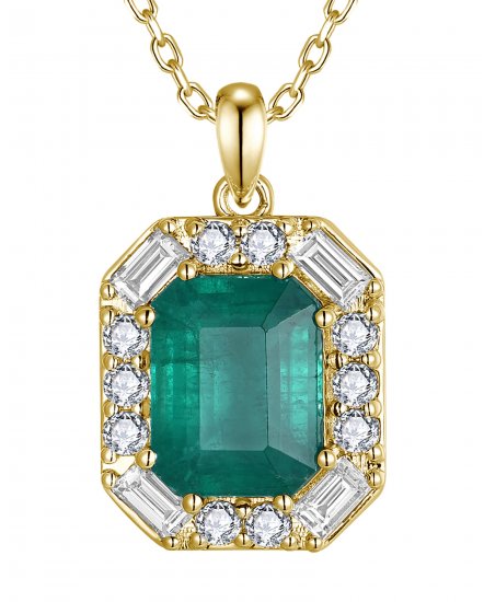 EMERALD CUT DIAMOND PENDANT (TP4274)