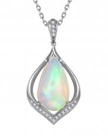 PEAR OPAL DIAMOND PENDANT (TP4297)
