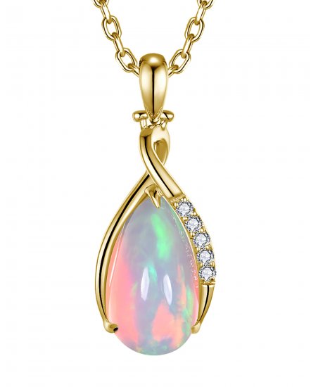PEAR OPAL DIAMOND PENDANT (TP4298)