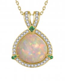 PEAR OPAL DIAMOND PENDANT (TP4300)