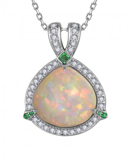 PEAR OPAL DIAMOND PENDANT (TP4300)
