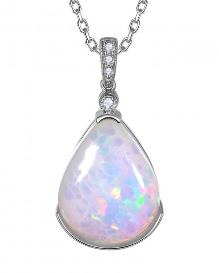 PEAR OPAL DIAMOND PENDANT (TP4303)