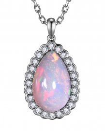 PEAR OPAL DIAMOND PENDANT (TP4304)