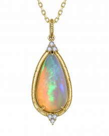 PEAR OPAL DIAMOND PENDANT (TP4308)