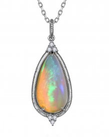 PEAR OPAL DIAMOND PENDANT (TP4308)