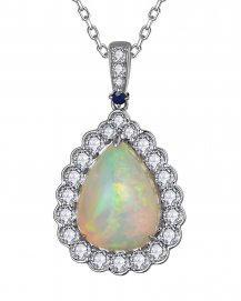 PEAR OPAL DIAMOND PENDANT (TP4310)