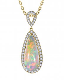 PEAR OPAL DIAMOND PENDANT (TP4321)