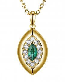 MARQUISE EMERALD DIAMOND PENDANT (TP4336)
