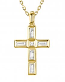 CROSS BAGUETTE DIAMOND PENDANT (TP4347)