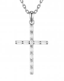 CROSS BAGUETTE DIAMOND PENDANT (TP4349)