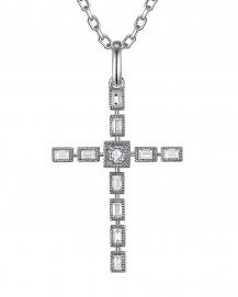 CROSS BAGUETTE DIAMOND PENDANT (TP4354)