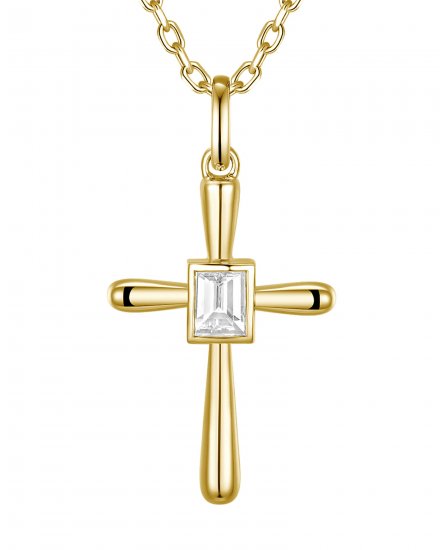 CROSS SOLITAIRE DIAMOND PENDANT (TP4355)