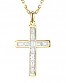 CROSS BAGUETTE DIAMOND PENDANT (TP4381)