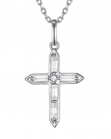 CROSS BAGUETTE DIAMOND PENDANT (TP4385)