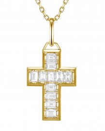 CROSS BAGUETTE DIAMOND PENDANT (TP4387)
