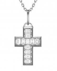 CROSS BAGUETTE DIAMOND PENDANT (TP4387)