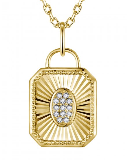 LOCK STYLE DIAMOND PENDANT (TP4543)