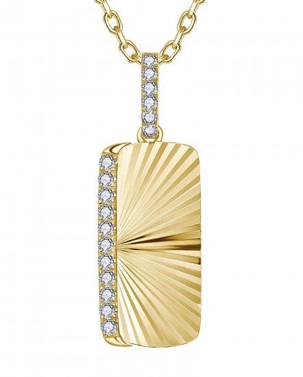 DOG TAG DIAMOND PENDANT (TP4547)