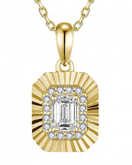 EMERALD CUT DIAMOND PENDANT (TP4548)